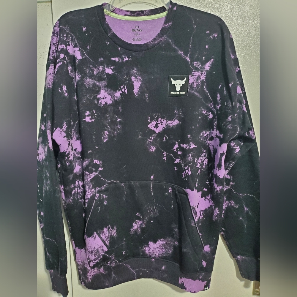 UA Project Rock Pullover Crew Neck Sz S